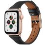 Mobigear Napoli Bracelet Cuir Apple Watch Fermeture boucle ardillon - 49/46/45/44 mm - Noir