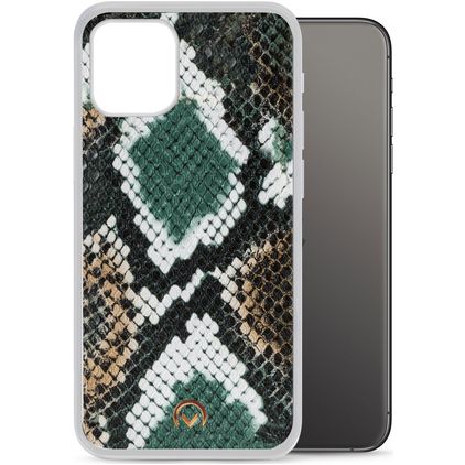 Mobilize Magnet Gelly Coque iPhone 12 Mini Coque arrière en TPU Souple Anti-Chocs - Green Snake