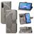 Mobigear Butterfly Housse Sony Xperia 10 III Etui Porte-Monnaie - Gris