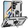 Mobigear Armor ring Samsung Galaxy S26 Plastique rigide Coque arrière Antichoc avec bague de maintien - Argent