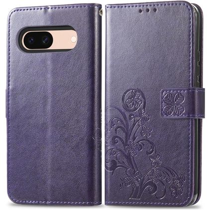 Mobigear Clover Housse Google Pixel 8a Etui Porte-Monnaie - Violet