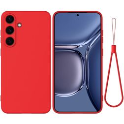 Mobigear Rubber Touch Samsung Galaxy S25 FE Silicone Coque arrière - Rouge