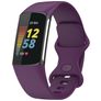 Mobigear Sport Dual Bracelet Silicone Fitbit Charge 5 Fermeture à clou et passant - Violet