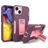 Mobigear Heavy Armor Stand Coque iPhone 14 Plus Coque arrière Rigide Anti-Chocs avec Support Amovible - Violet