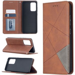 Mobigear Rhombus Slim Housse Samsung Galaxy A52s 5G Etui - Marron