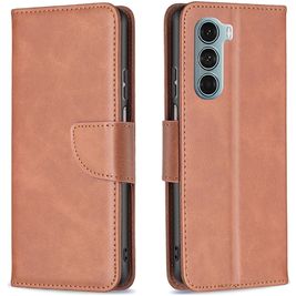 Mobigear Excellent Housse Motorola Moto G200 5G Etui Porte-Monnaie - Marron