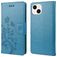 Mobigear Flowers Housse iPhone 14 Etui Porte-Monnaie - Bleu