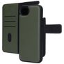 Mobiparts Housse iPhone 17e Etui avec Coque Détachable en Cuir Véritable Porte-Monnaie - Vert
