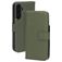 Mobiparts Samsung Galaxy A55 Cuir véritable Étui Portefeuille - Vert