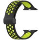 Mobigear Sport Plus Mag Bracelet Silicone Apple Watch Fermeture magnétique - 42/41/40/38 mm - Noir / Vert