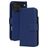 Mobiparts Wallet Housse iPhone 17 Pro Max MagSafe Etui en Cuir Véritable Porte-Monnaie - Bleu