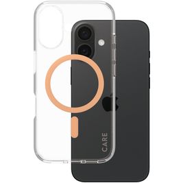 CARE by PanzerGlass Flagship Coque iPhone 16 MagSafe Coque arrière Rigide - Peachy