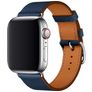 Mobigear Torino Bracelet Cuir Apple Watch Fermeture boucle ardillon - 49/46/45/44 mm - Dark Blue