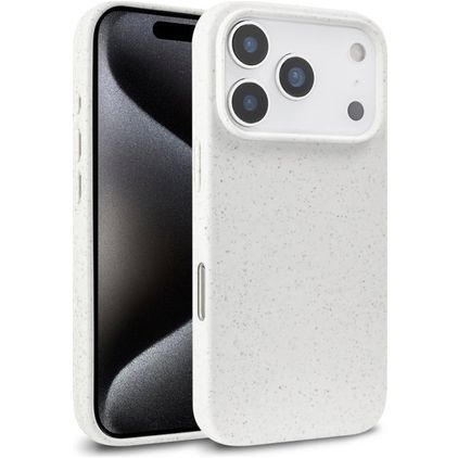 Mobigear Bio Coque iPhone 18 Pro Max Coque arrière en Eco-Friendly - Blanc