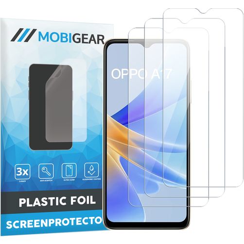 Mobigear OPPO A17 Protection d'écran Film - Compatible coque (Lot de 3)