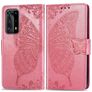 Mobigear Butterfly Housse Huawei P40 Pro Etui Porte-Monnaie - Rose