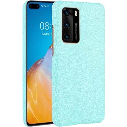Mobigear Croco Coque Huawei P40 Coque arrière Rigide - Turquoise