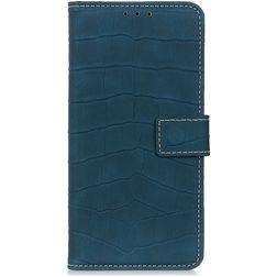 Mobigear Croco Housse Motorola Moto G60s Etui Porte-Monnaie - Vert