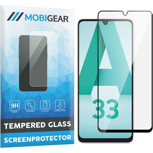 Mobigear Premium Samsung Galaxy A33 Verre trempé Protection d'écran - Compatible Coque - Noir