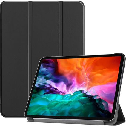 Mobigear Tri-Fold Coque iPad Pro 12.9 Pouces (2022) Etui + Porte-crayon - Noir