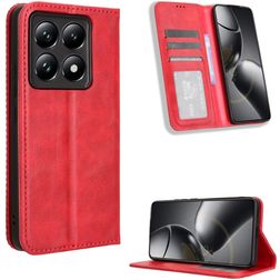 Mobigear Sensation Housse Xiaomi 14T Etui Porte-Monnaie - Rouge