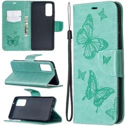 Mobigear Butterfly Samsung Galaxy S20 FE Étui Portefeuille - Turquoise