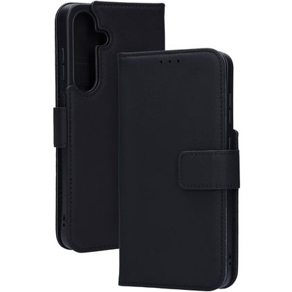 Mobiparts Housse Samsung Galaxy S25 Plus Etui en Cuir Véritable Porte-Monnaie - Noir