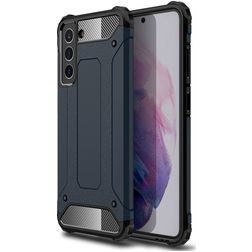 Mobigear Outdoor Coque Samsung Galaxy S21 FE Coque arrière Rigide Anti-Chocs - Bleu Marin