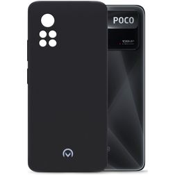 Mobilize Rubber Gelly Coque POCO X4 Pro 5G Coque arrière en TPU Souple - Matt Black