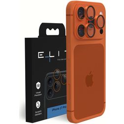 Elite iPhone 17 Pro Verre trempé Protection objectif caméra - Compatible coque - Orange
