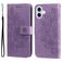 Mobigear Flowers Housse iPhone 17 Etui Porte-Monnaie - Violet