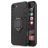 Mobigear Armor Ring iPhone SE (2022) Plastique rigide Coque arrière Antichoc avec bague de maintien - Noir
