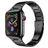 Mobigear Lissabon Bracelet Acier pour Apple Watch Fermeture boucle déployante - 49/46/45/44 mm - Noir
