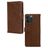 Mobilize Wallet Housse iPhone 15 Pro Max Etui en Cuir Véritable Porte-Monnaie - Marron