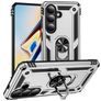 Mobigear Armor ring Samsung Galaxy S26 Plastique rigide Coque arrière Antichoc avec bague de maintien - Argent
