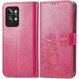 Mobigear Clover Housse Realme GT2 Pro Etui Porte-Monnaie - Rouge