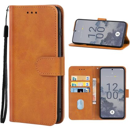 Mobigear Wallet Housse Nokia X30 Etui Porte-Monnaie - Marron