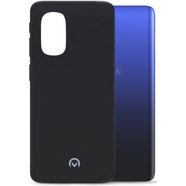 Mobilize Rubber Gelly Coque Motorola Moto G51 5G Coque arrière en TPU Souple - Matt Black