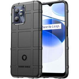 Mobigear Rugged Shield Coque Realme C35 Coque arrière en TPU Souple Anti-Chocs - Noir