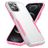 Mobigear Heavy Armor Coque iPhone 14 Pro Max Coque arrière Rigide Anti-Chocs - Blanc / Rose