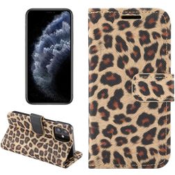 Mobigear Leopard iPhone 12 Mini Étui Portefeuille - Jaune