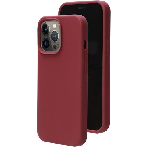 Mobiparts Coque iPhone 13 Pro Coque arrière en Silicone - Plum Red