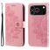 Mobigear Flowers Housse iPhone 17 Pro Etui Porte-Monnaie - Rose doré