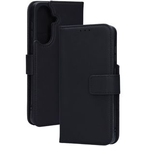 Mobiparts Wallet Housse Samsung Galaxy A57 Etui en Cuir Véritable Porte-Monnaie - Noir