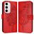 Mobigear Butterfly Housse Samsung Galaxy S24 FE Etui Porte-Monnaie - Rouge