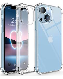 Mobigear Cushion Coque Transparente iPhone 14 Coque arrière en TPU Souple Anti-Chocs - Transparent
