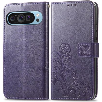 Mobigear Clover Housse Google Pixel 10 Etui Porte-Monnaie - Violet