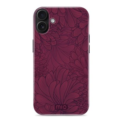 MIO Coque iPhone 16 MagSafe Coque arrière Rigide - Berry Blooms