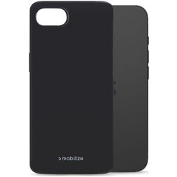 Mobilize Rubber Gelly Coque iPhone 16e Coque arrière en TPU Souple - Noir