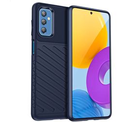 Mobigear Groove Coque Samsung Galaxy M52 Coque arrière en TPU Souple - Bleu